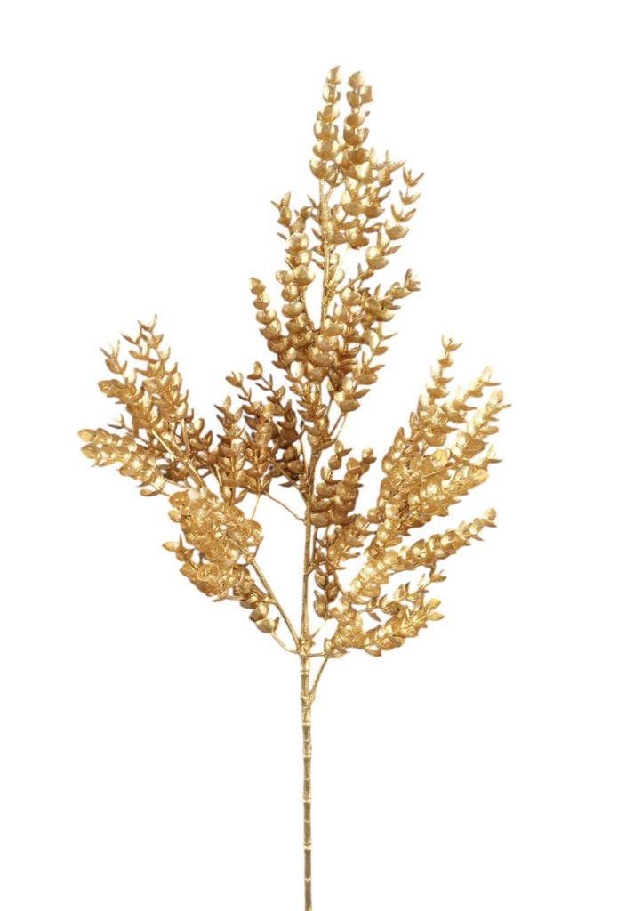 XMAS EUCALIPTUS SPRAY X3 69CM GOLD