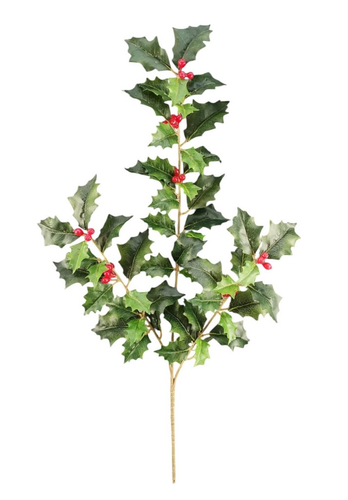 XMAS RAMO AGRIFOGLIO X3 55CM GR