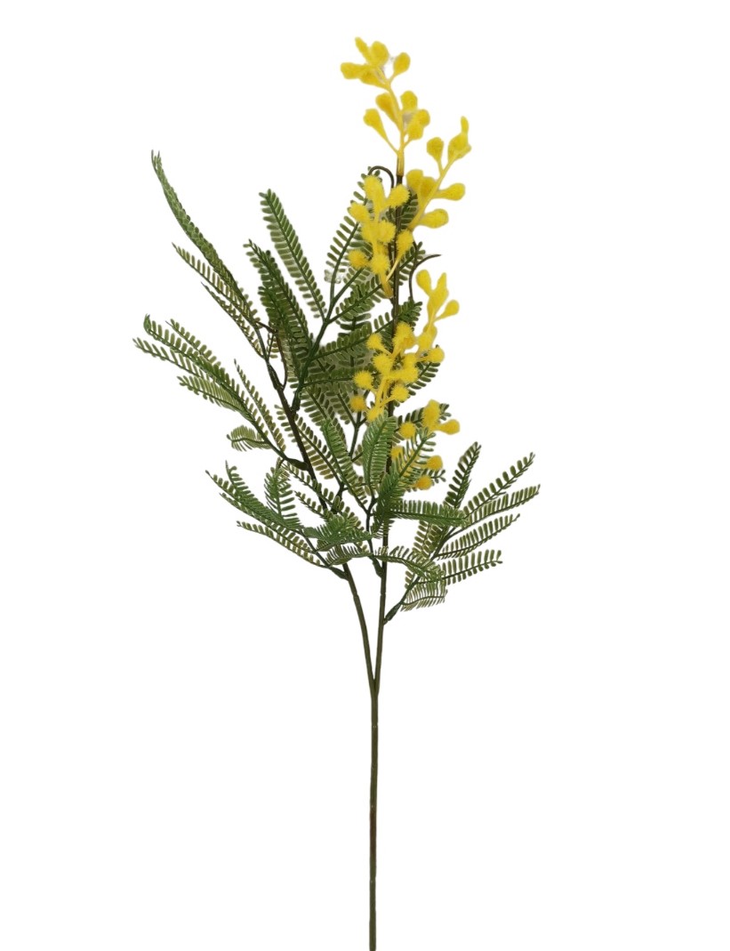MIMOSA SPRAY FLOCKED 70CM YL