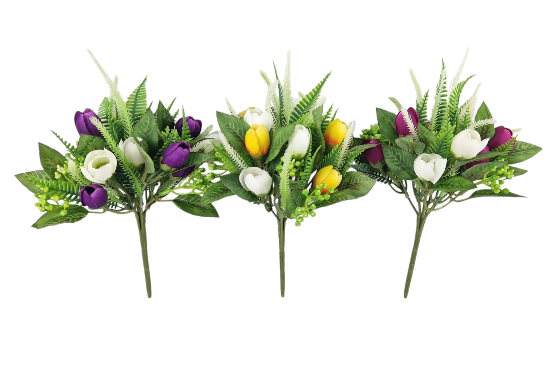 MINI BUSH CROCUS X7 26CM ASS 3COL