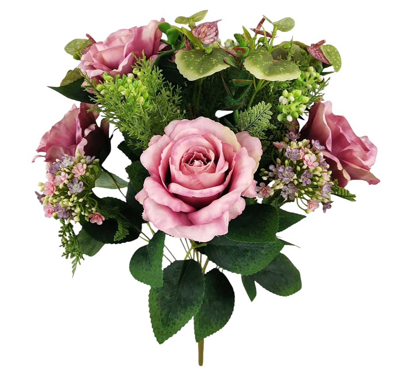 BUSH ROSA ANTHURIUM MINI X14 45CM LL