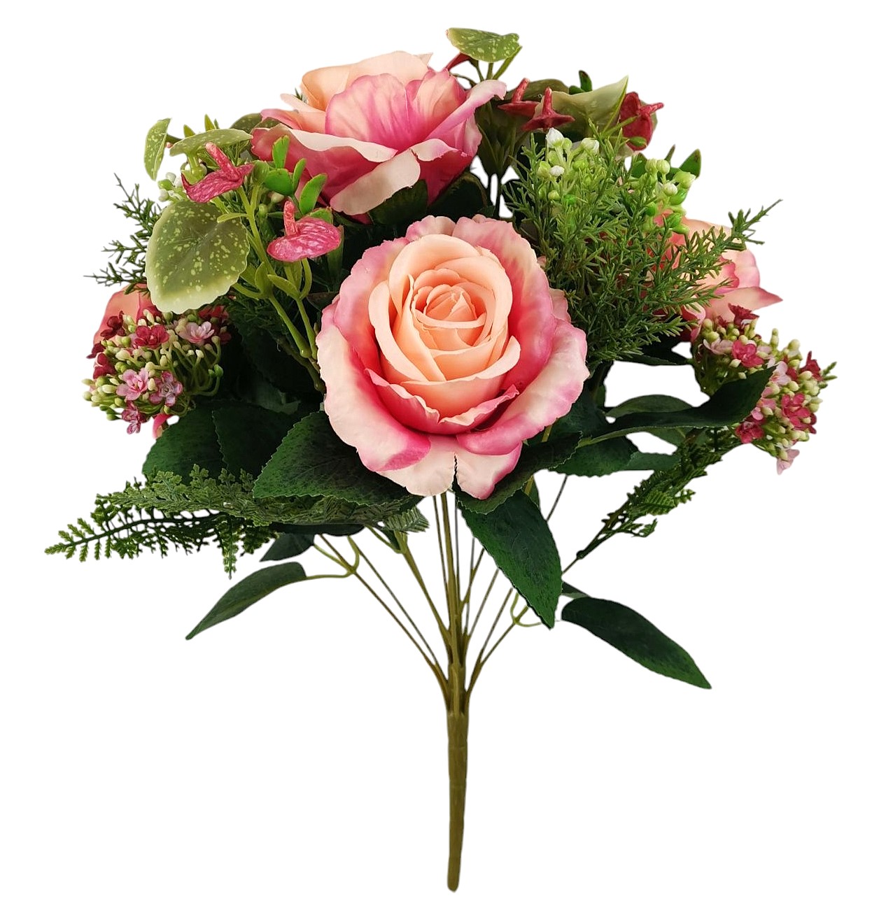 BUSH ROSA ANTHURIUM MINI X14 45CM SA