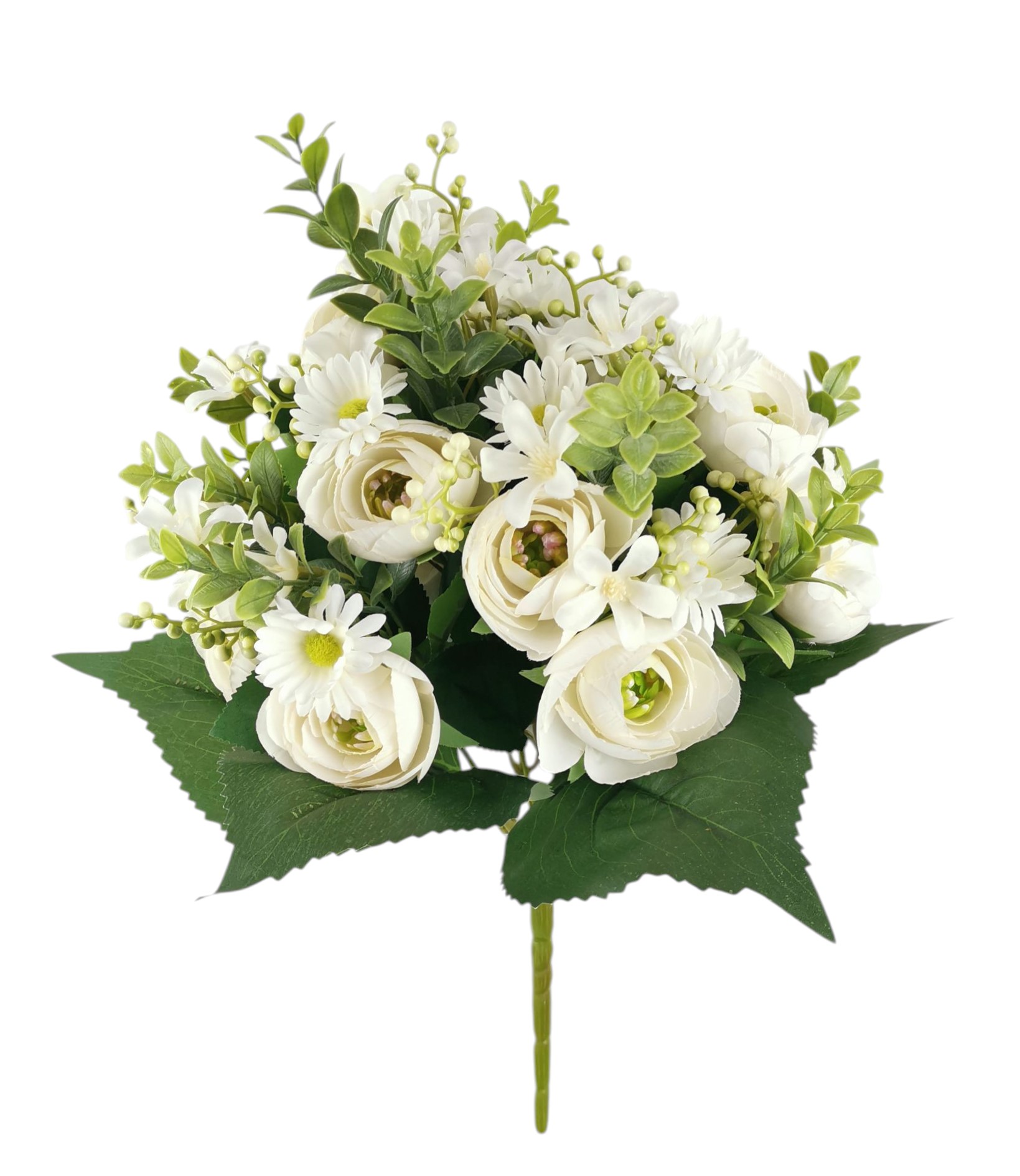 BUSH RANUNCOLO X12 55CM WH