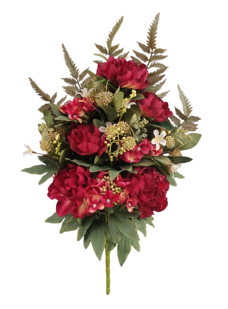 FR PEONIA X12 57CM RD