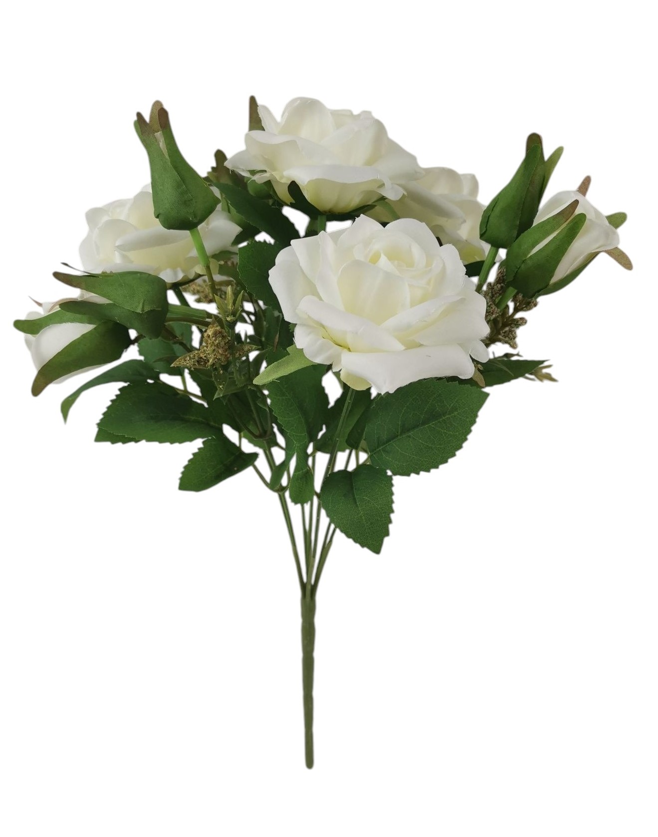 BUSH ROSA BOCCIOLO X7 33CM WH