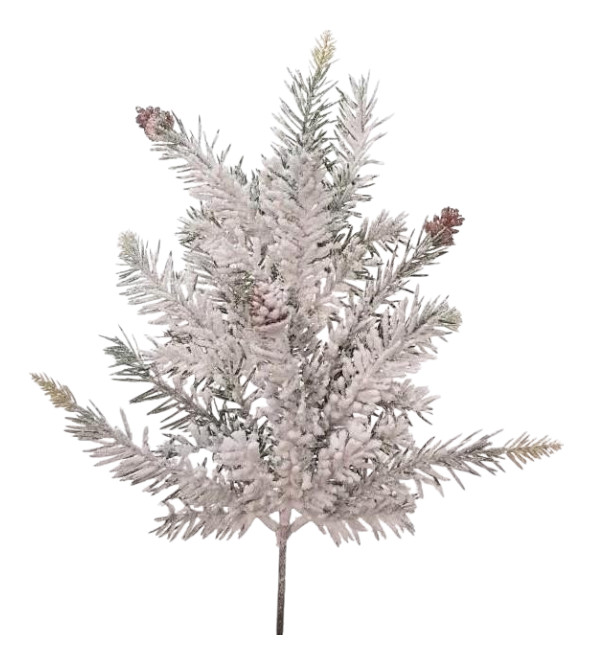 XMAS RAMO PINO NEVE 55CM WH