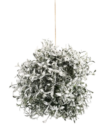 XMAS BOSSO INNEVATO DIAM 22CM WH