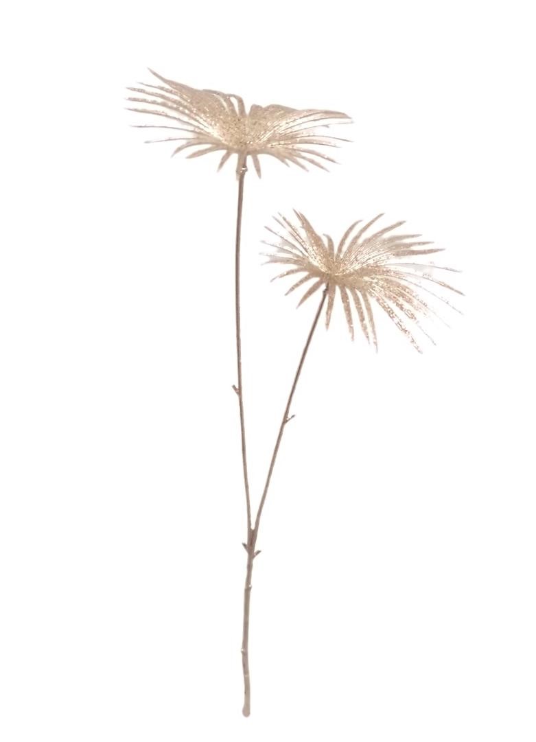 XMAS GLITTER PALM SPRAY X2 48CM CH