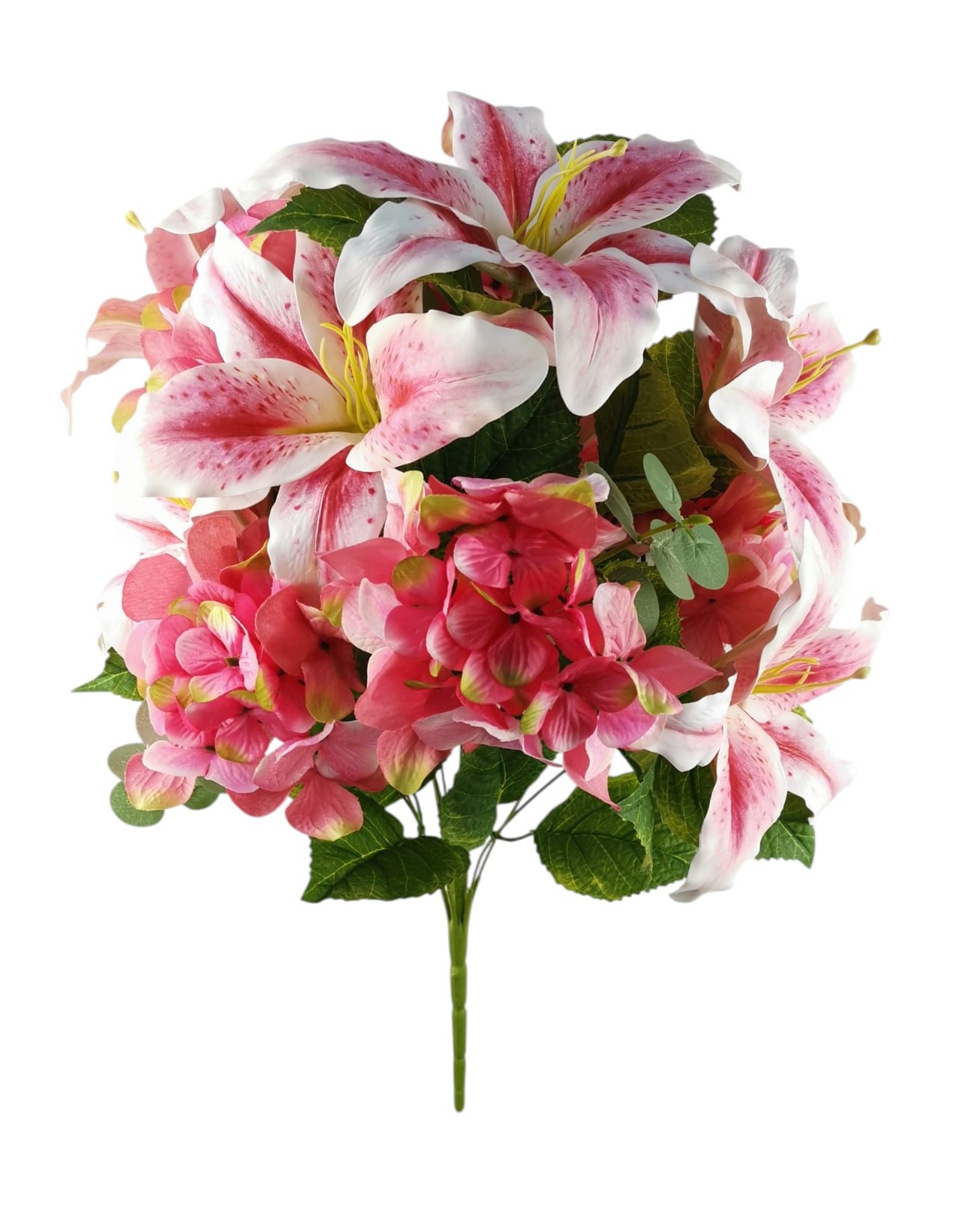 BUSH LILIUM ORTENSIA EUCALIPTO X13 57CM BT