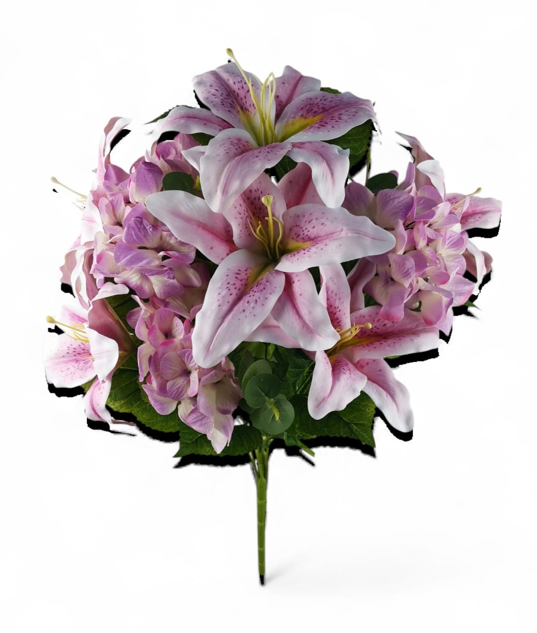 BUSH LILIUM ORTENSIA EUCALIPTO X13 57CM PU