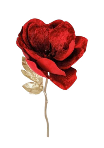 XMAS MAGNOLIA VELVET GOLD PICK 31CM RD