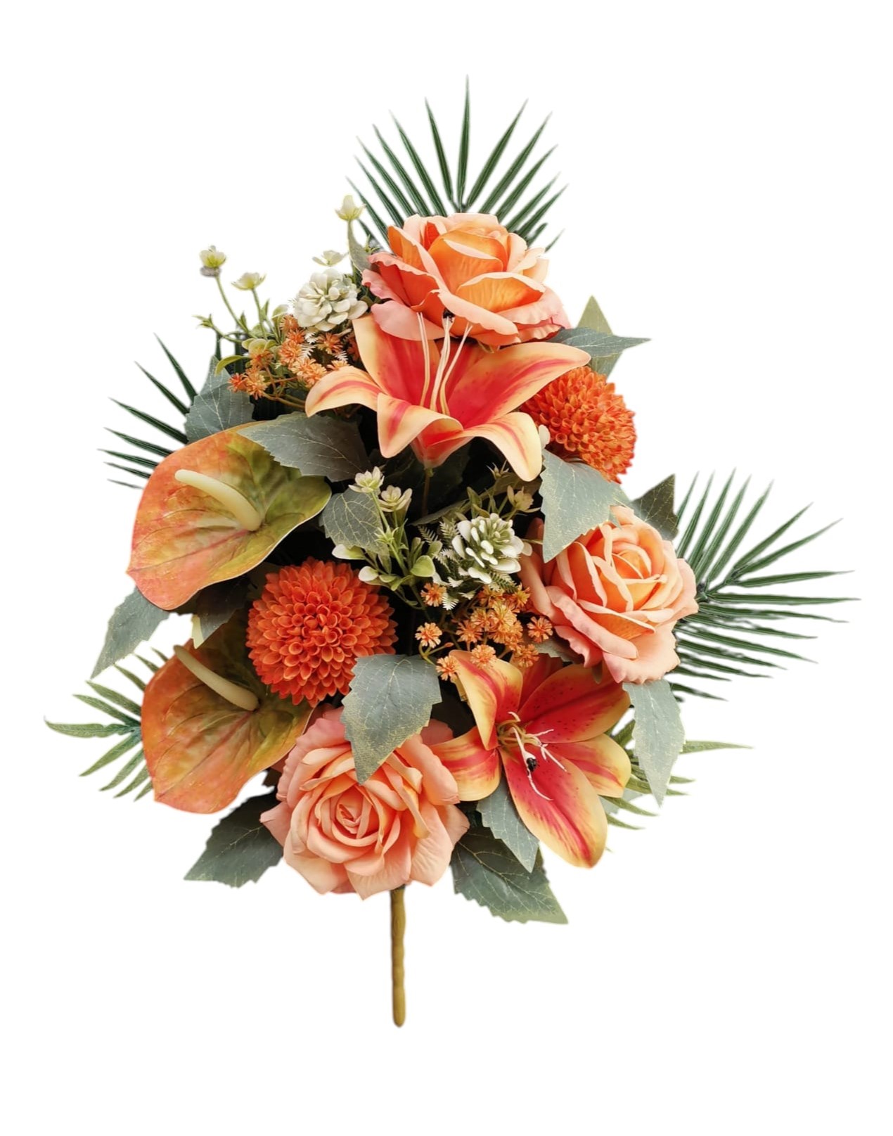 FR LILIUM ROSA ANTHURIUM X11 50CM OR