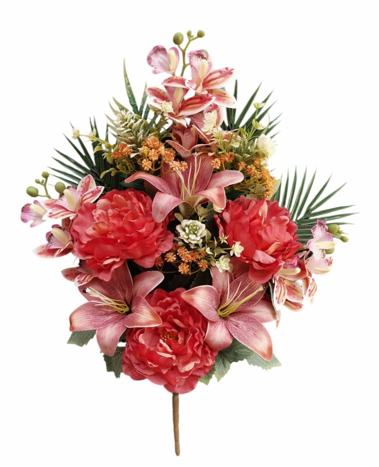 FR LILIUM PEONIA CYMBIDIUM X12 60CM OR