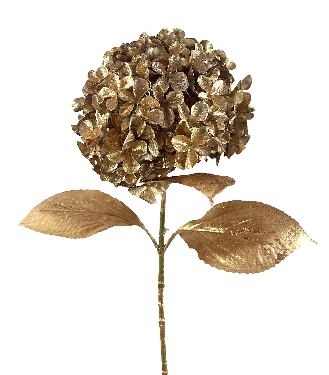 XMAS ORTENSIA SPRAY 68CM GOLD