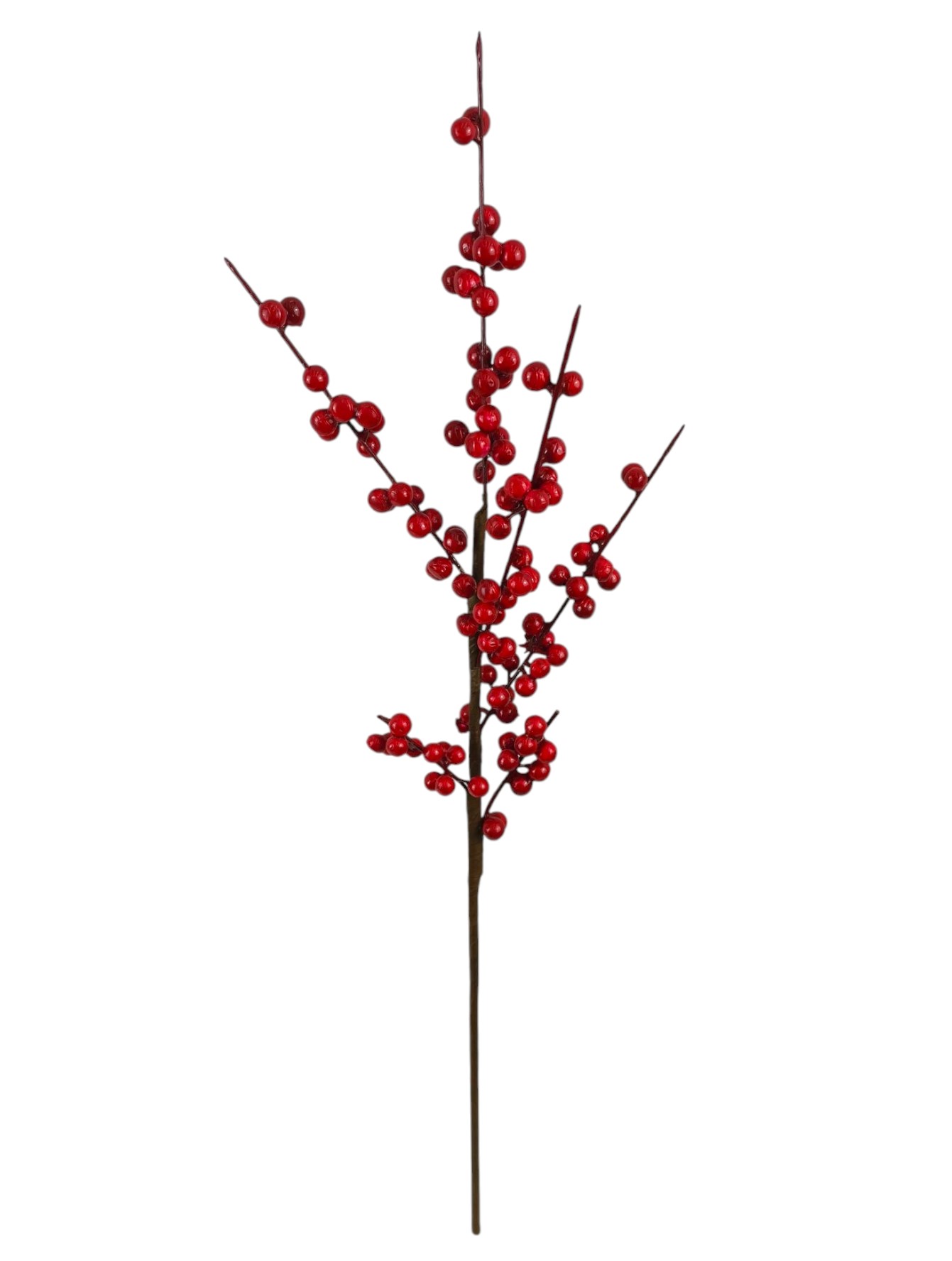 XMAS ILEX SPRAY X6 64CM RD